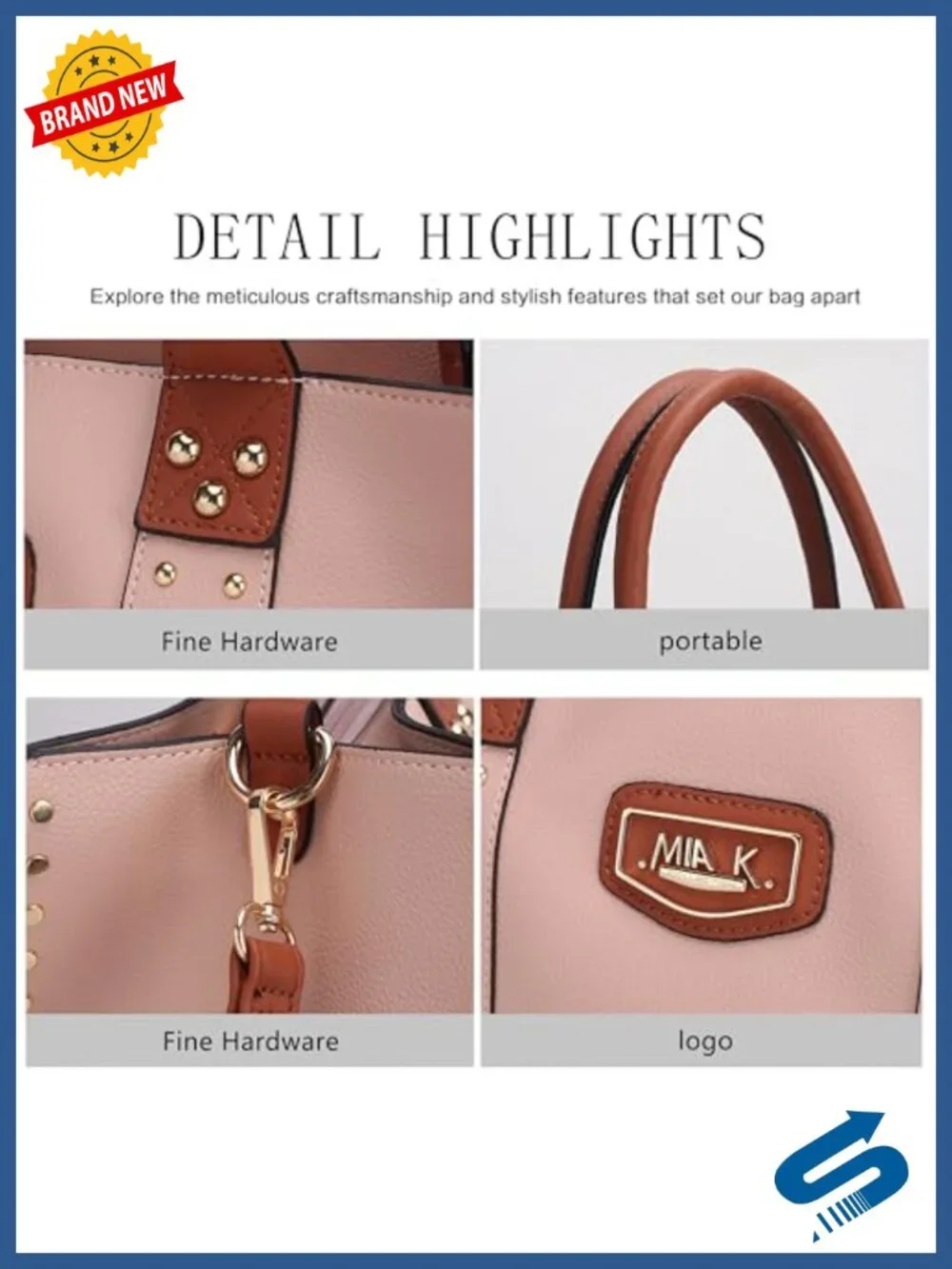 Vegan Leather Tote Bag for Women Crossbody Satchel Purse with Wallet